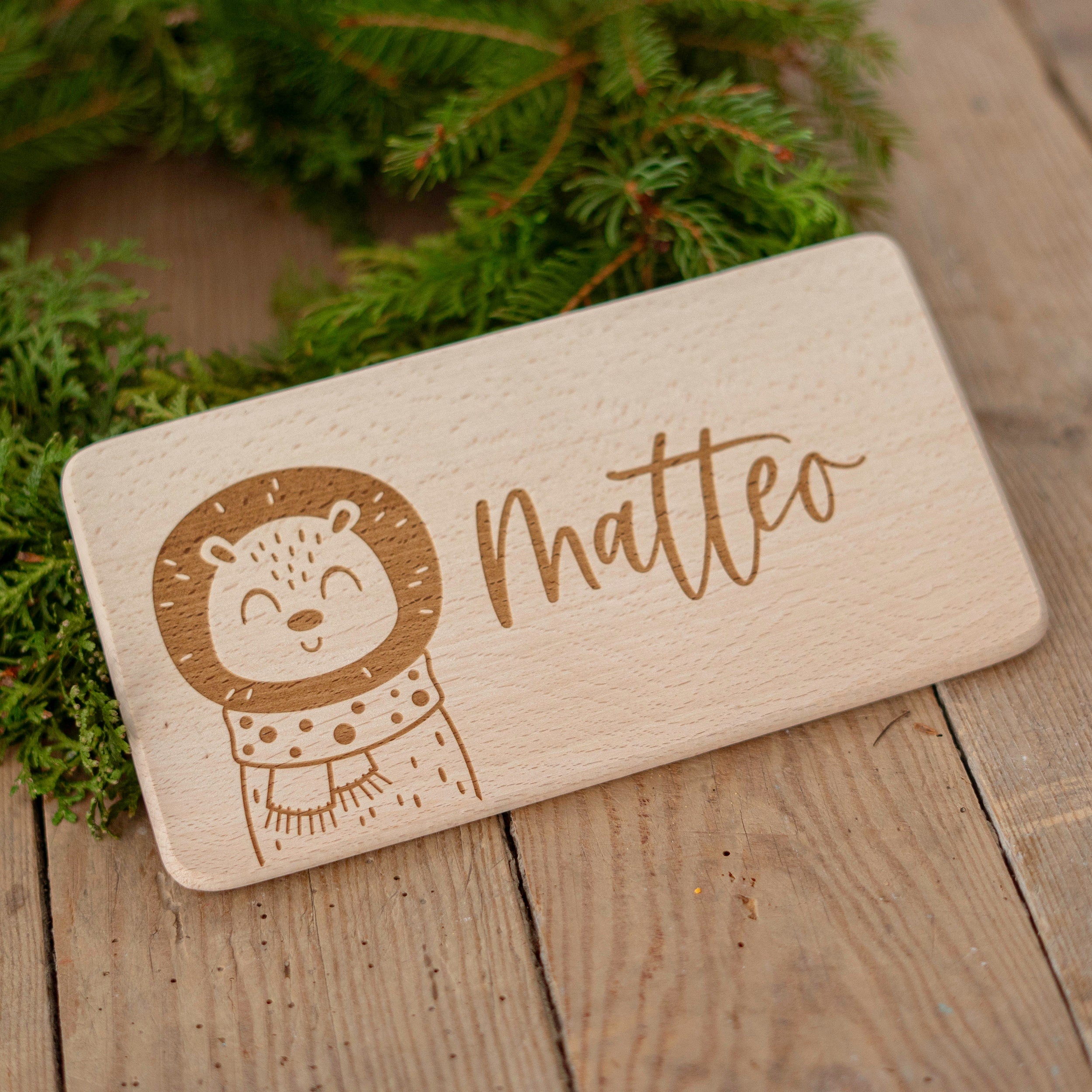 Personalisiertes Frühstücksbrettchen mit Gravur | Frühstücksbrett | Personalisiertes Geschenk für Kinder | Holzbrett personalisiert