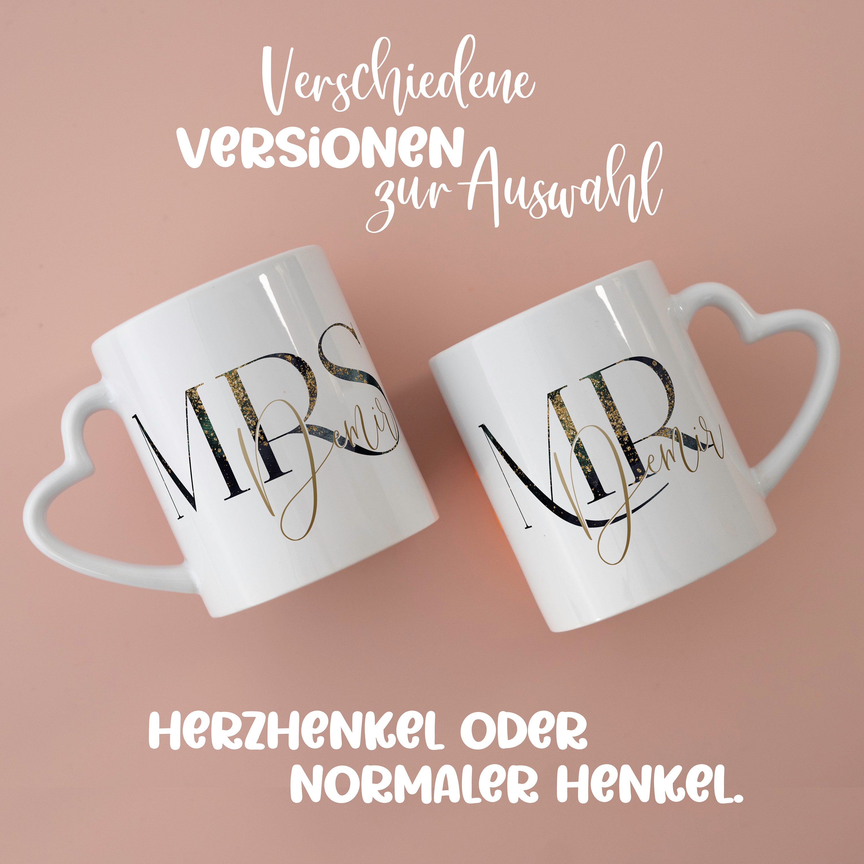 Mr und Mrs Partnertassen, Mrs & Mr Personalisierte Tasse , Geschenkidee Hochzeit , Valentinstag Geschenk