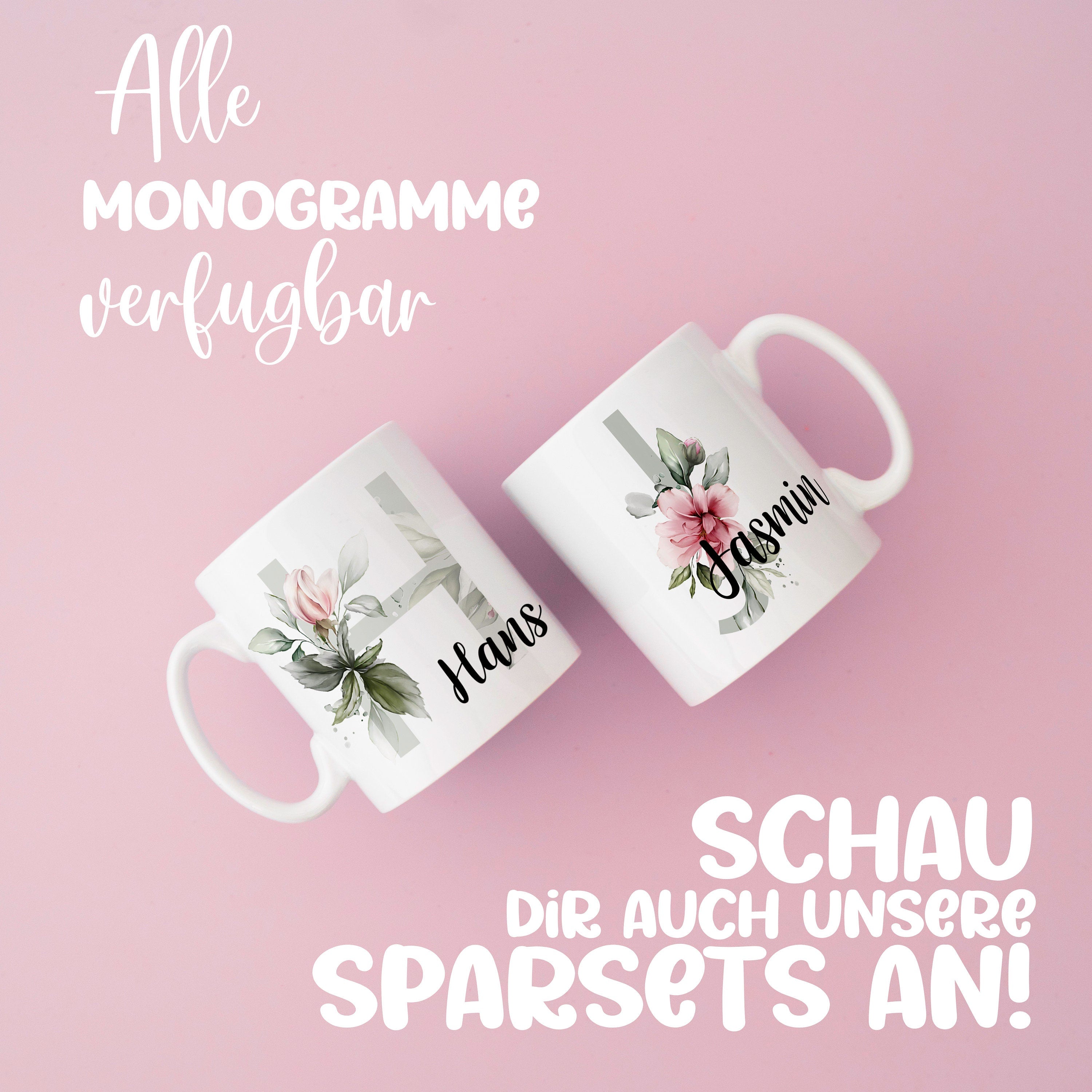 Personalisierte Tasse mit Monogramm, Geschenk für Oma Geschenkidee , Perfekte Geschenk für Weihnachten