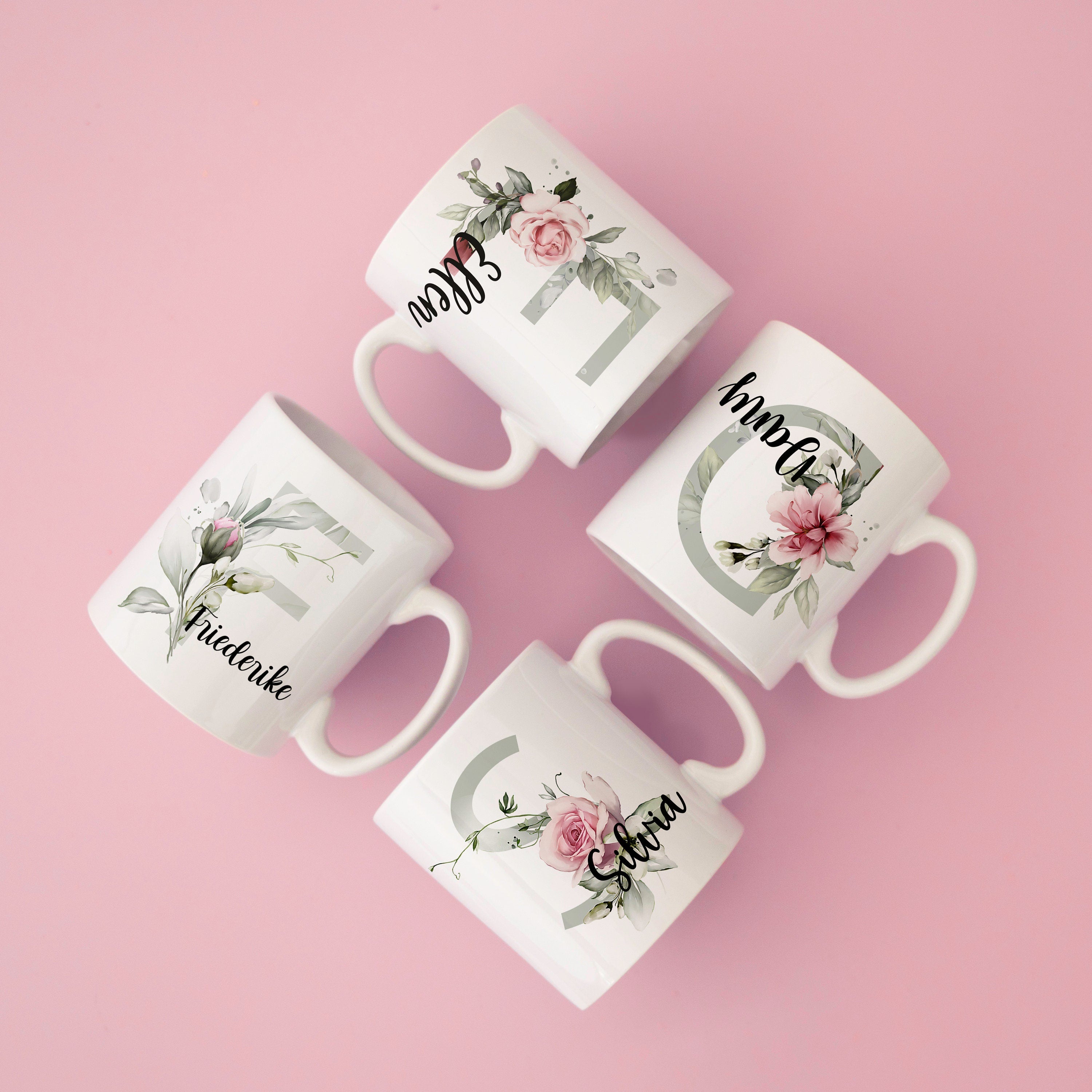 Personalisierte Tasse mit Monogramm, Geschenk für Oma Geschenkidee , Perfekte Geschenk für Weihnachten