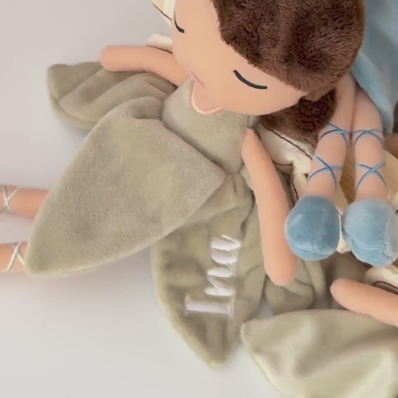 Schmusetuch mit Namen, Kuscheltier personalisiert, Babygeschenk , Schnuffeltuch personalisiert, Geburt, Fee personalisiert