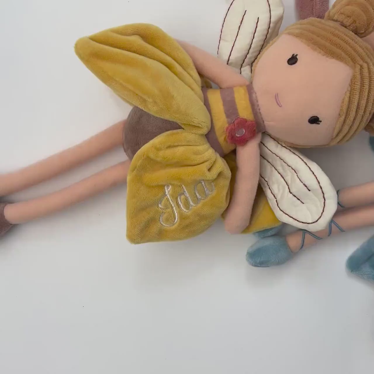 Schmusetuch mit Namen, Kuscheltier personalisiert, Babygeschenk , Schnuffeltuch personalisiert, Geburt, Fee personalisiert