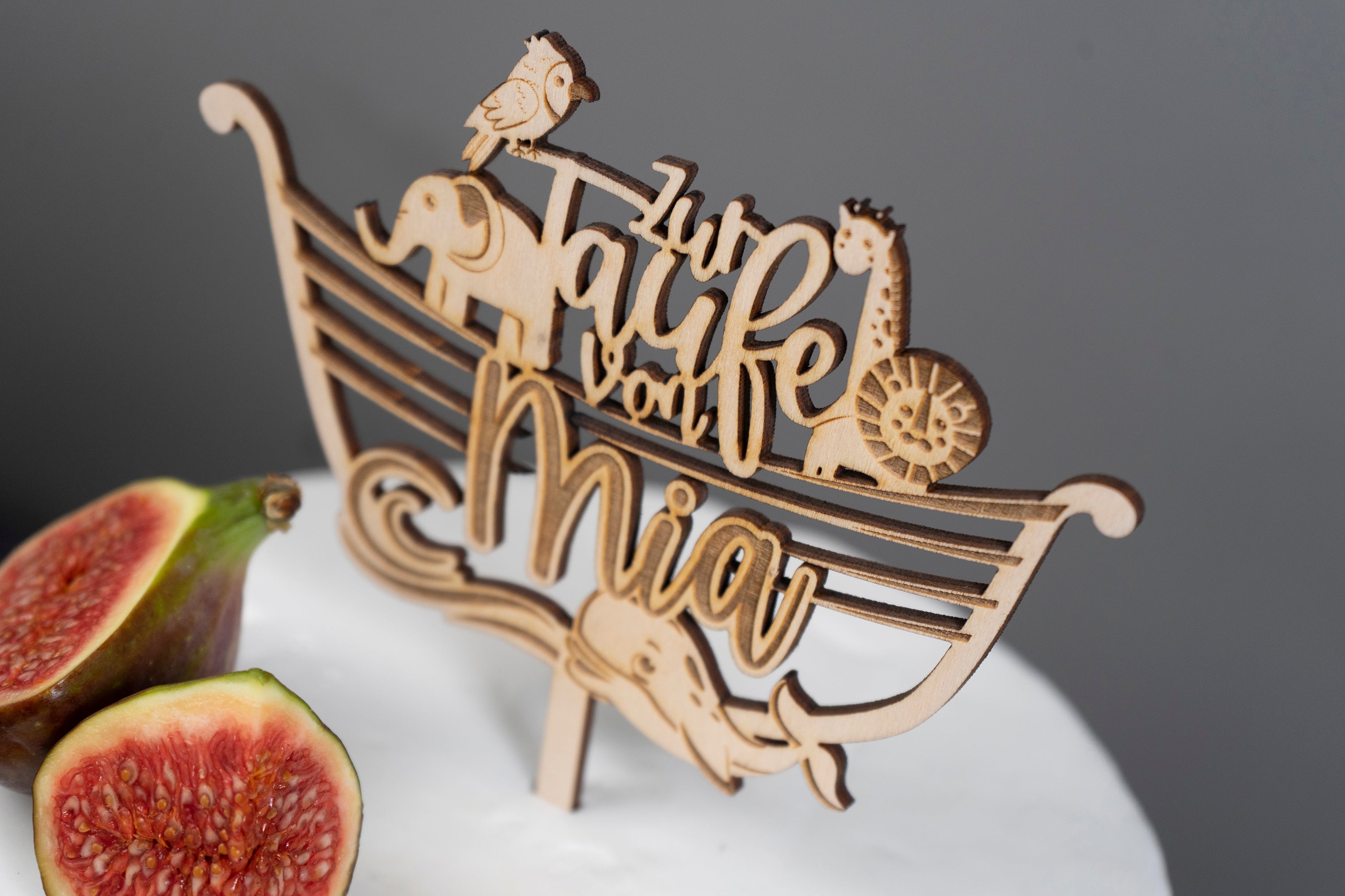 Personalisierter Caketopper- Zur Taufe von ... " Arche Noah "