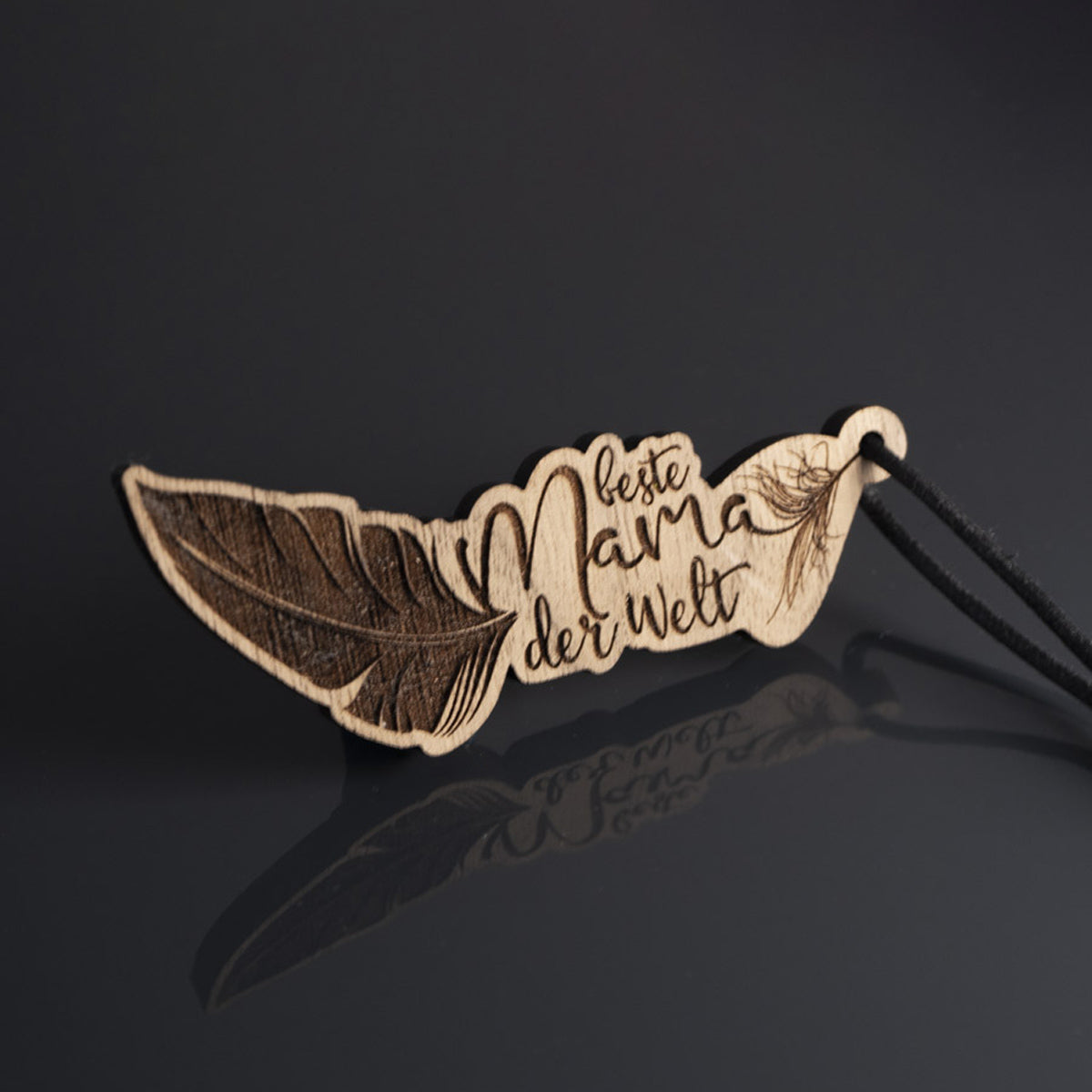 Schlüsselanhänger "beste Mama der Welt" aus Holz
