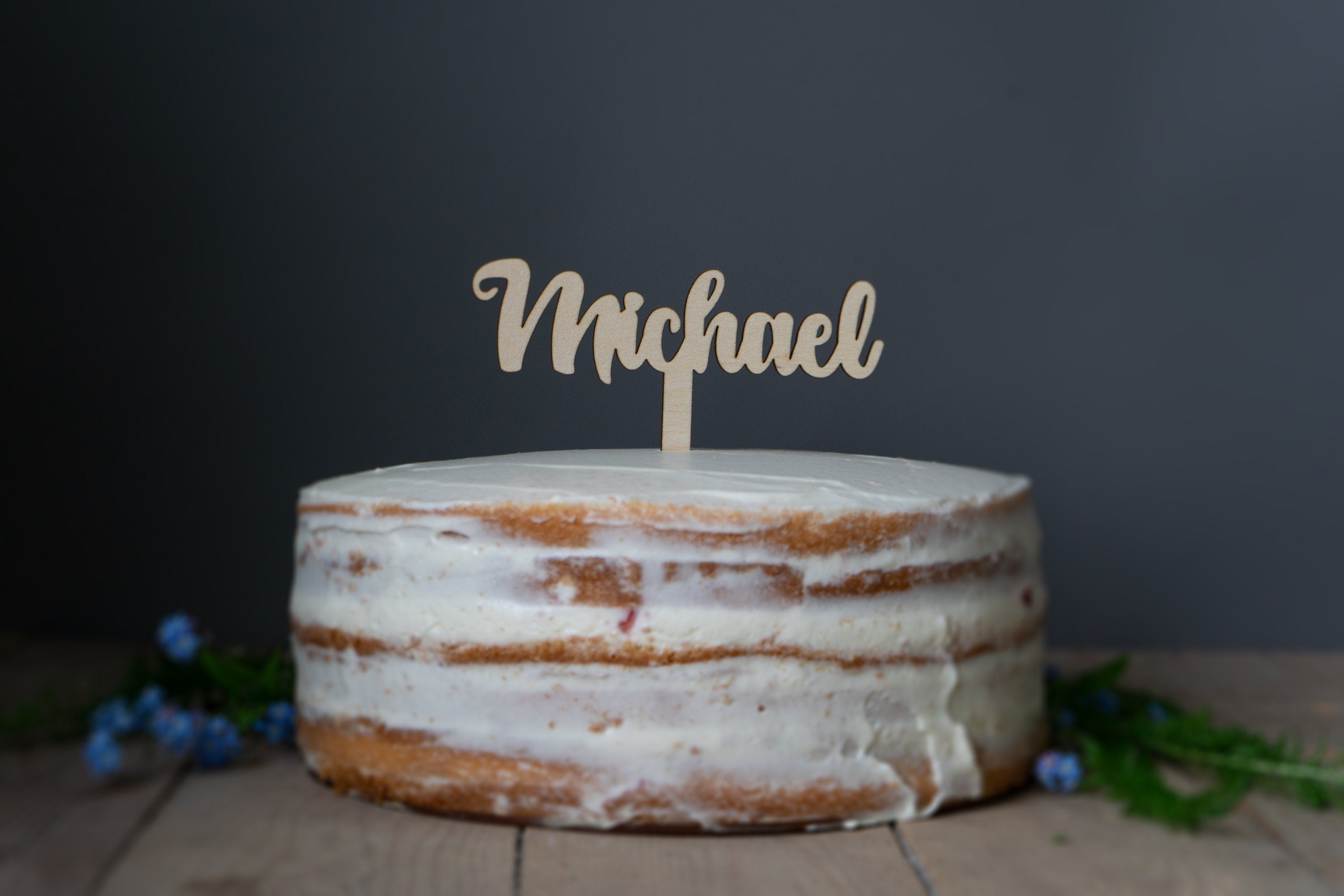 Caketopper mit Wunschnamen Tortentopper Tortenstecker Cake Tortendeko Dekoration Kuchendeko Geburtstag Personalisiert Schriftzug