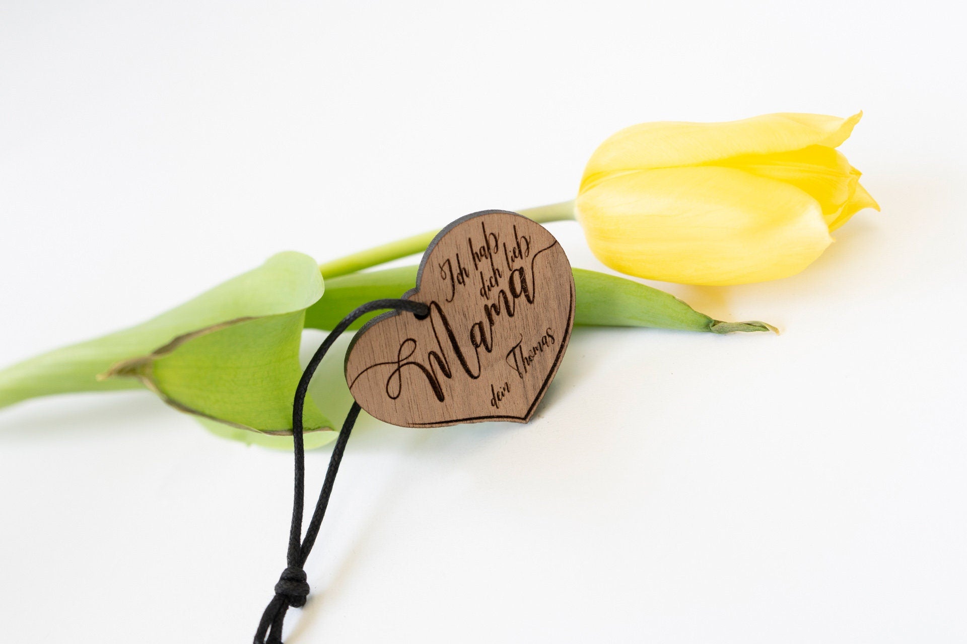 Schlüsselanhänger Ich hab dich lieb Mama mit Wunschnamen | Personalisierung | Muttertag