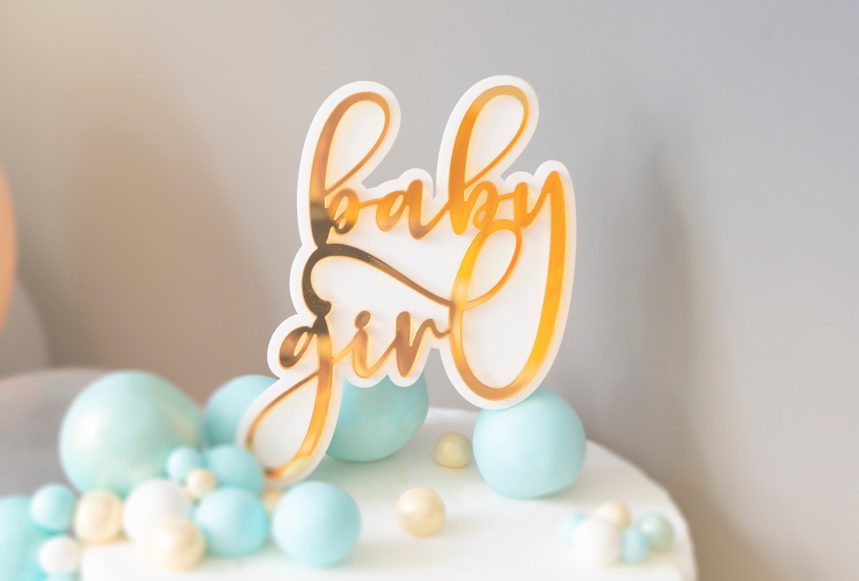 Caketopper "Baby girl "  Tortentopper Tortenstecker Cake Tortendeko Dekoration Kuchendeko Geburtstag Personalisiert Babyparty