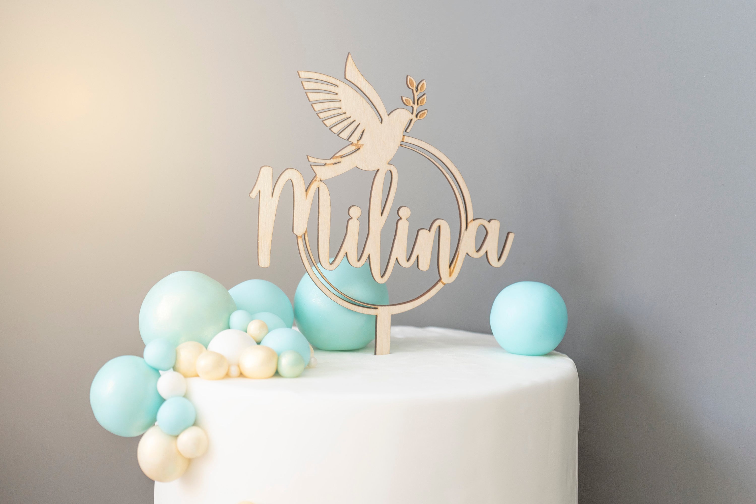 Caketopper Taufe | Konfirmation | Kommunion   mit Wunschnamen | Personalisiert Tortenstecker Cake Tortendeko Dekoration Kuchendeko